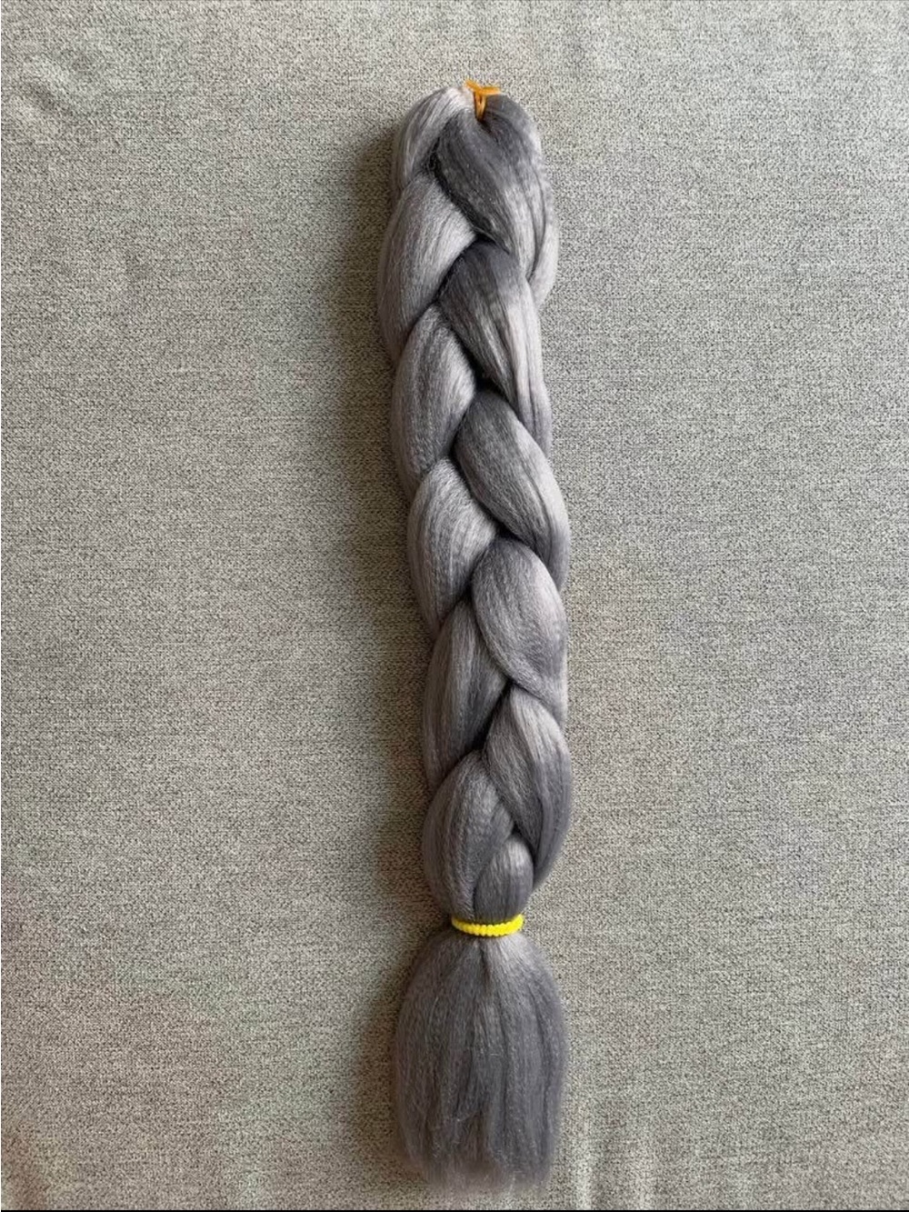 Gray Braided Synthetic Hair Extension - Versatile Style 24”